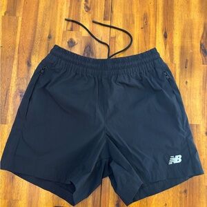 New Balance Black Men's Athletic Shorts with Reflective NB Logo